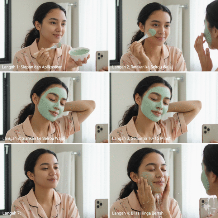 langkah menggunakan masker wajah
