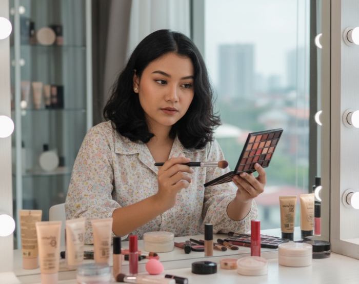 menggunakan makeup